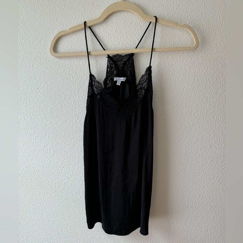 Naked Zebra black lace tank top